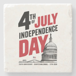 4 juli 250ste verjaardag Onafhankelijkheidsdag Stenen Onderzetter