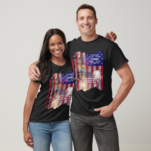 4 juli 250ste verjaardag VS T-shirt (Unisex)