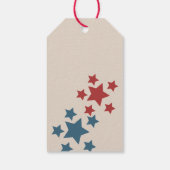 4 juli 2e verjaardag ijs sterren cadeaulabel (Achterkant)