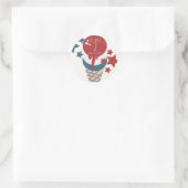 4 juli 2e verjaardag ijs sterren ronde sticker (Tas)