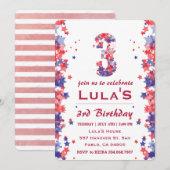 4 juli 3 juli Uitnodiging voor verjaardagsfeest (Voorkant / Achterkant)