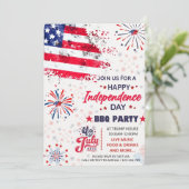 4 juli 4 juli BBQ Onafhankelijkheidsdag Kaart (Staand voorkant)