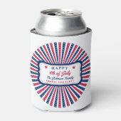 4 juli Aangepaste Amerikaanse familie zomer BBQ Pa Blikjeskoeler (Blikje Voorkant)
