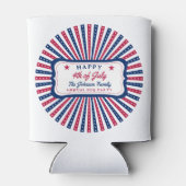 4 juli Aangepaste Amerikaanse familie zomer BBQ Pa Blikjeskoeler (Achterkant)