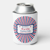 4 juli Aangepaste Amerikaanse familie zomer BBQ Pa Blikjeskoeler (Blikje Achterkant)