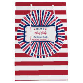 4 juli Aangepaste Amerikaanse familie zomer BBQ Pa Medium Cadeauzakje (Achterkant)