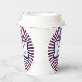 4 juli Aangepaste Amerikaanse familie zomer BBQ Pa Papieren Bekers (Rechts)