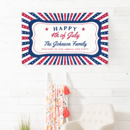 4 juli Aangepaste Amerikaanse familie zomer BBQ Pa Spandoek