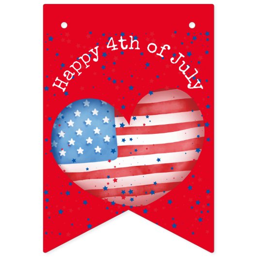 4 juli Aangepaste bunting banner swallowtail (Derde vlag)