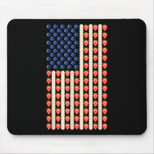 4 juli Aardbei Jello USA Flag Cake Mannen Wom Muismat