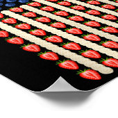 4 juli Aardbei Jello USA Flag Cake Mannen Wom Poster (Hoek)