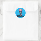 4 juli Abe Lincoln Amerika Bzr Grappige Kinderen Ronde Sticker (Tas)