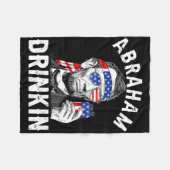 4 juli Abraham Drink Merica Abe Lincoln Be Fleece Deken (Voorkant (Horizontaal))