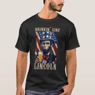 4 juli Abraham Lincoln Zonnebril American FL T-shirt