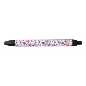 4 juli Abstract patriottisch patroon Zwarte Inkt Pen (Voorkant)