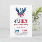 4 juli Achtertuin BBQ I Two Towers Theme Kaart (Staand voorkant)