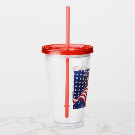4 juli Acryl Tumbler Acryl Drinkbeker (Rechts)