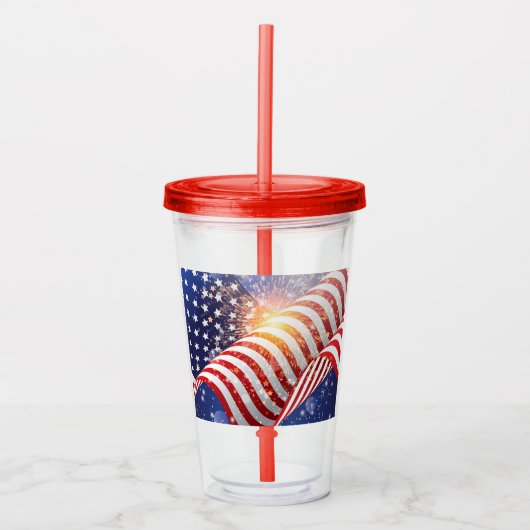 4 juli Acryl Tumbler Acryl Drinkbeker (Voorkant)