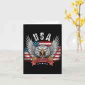 4 juli adelaar Amerika Onafhankelijkheidsdag Pat Kaart (Gele Bloem)