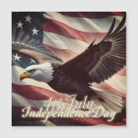 4 juli adelaar met Amerikaanse vlag