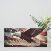 4 juli Adelaar met Amerikaanse vlag (Staand voorkant)