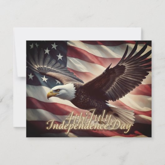 4 juli Adelaar met Amerikaanse vlag (Voorkant)