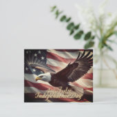 4 juli Adelaar met Amerikaanse vlag (Staand voorkant)