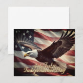 4 juli Adelaar met Amerikaanse vlag (Voorkant / Achterkant)