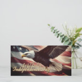 4 juli Adelaar met Amerikaanse vlag (Staand voorkant)