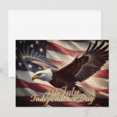 4 juli adelaar met Amerikaanse vlag (Voorkant / Achterkant)