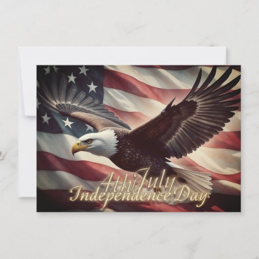 4 juli adelaar met Amerikaanse vlag (Voorkant)