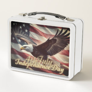 4 juli adelaar met Amerikaanse vlag