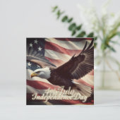 4 juli Adelaar met Amerikaanse vlag (Staand voorkant)
