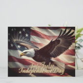 4 juli Adelaar met Amerikaanse vlag (Staand voorkant)
