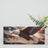 4 juli Adelaar met Amerikaanse vlag (Staand voorkant)