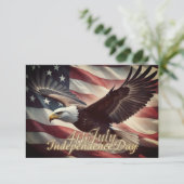 4 juli Adelaar met Amerikaanse vlag (Staand voorkant)