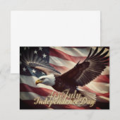 4 juli Adelaar met Amerikaanse vlag (Voorkant / Achterkant)