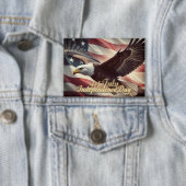 4 juli-adelaar met Amerikaanse vlag Button (Insitu)