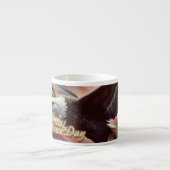 4 juli adelaar met Amerikaanse vlag Espresso Kop (Voorkant)