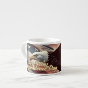 4 juli adelaar met Amerikaanse vlag Espresso Kop
