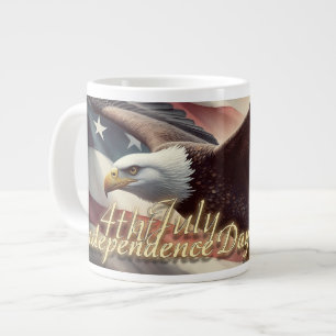 4 juli-adelaar met Amerikaanse vlag Grote Koffiekop