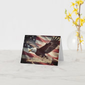 4 juli-adelaar met Amerikaanse vlag Kaart (Gele Bloem)