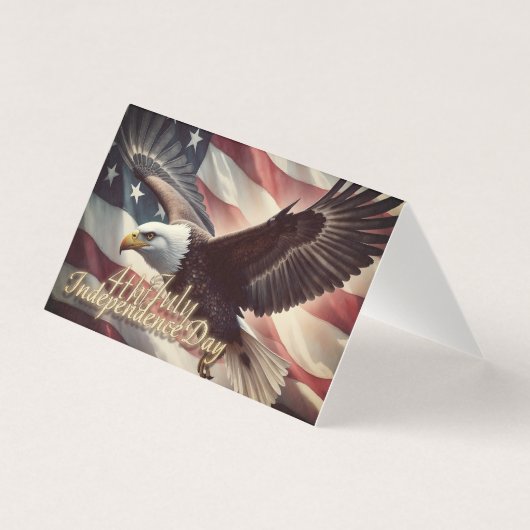 4 juli Adelaar met Amerikaanse vlag Kaart (Voorkant)