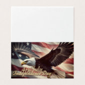 4 juli Adelaar met Amerikaanse vlag Kaart (Buitenkant ongevouwen)