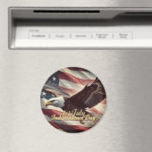 4 juli-adelaar met Amerikaanse vlag Magneet (Insitu (Vaatwasser))