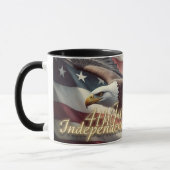 4 juli Adelaar met Amerikaanse vlag Mok (Links)