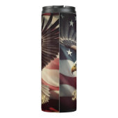 4 juli-adelaar met Amerikaanse vlag Thermosbeker (Achterkant)