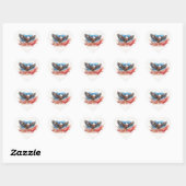 4 juli adelaar – patriottisch kunstontwerp hart sticker (Vel)