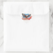 4 juli adelaar – patriottisch kunstontwerp hart sticker (Tas)