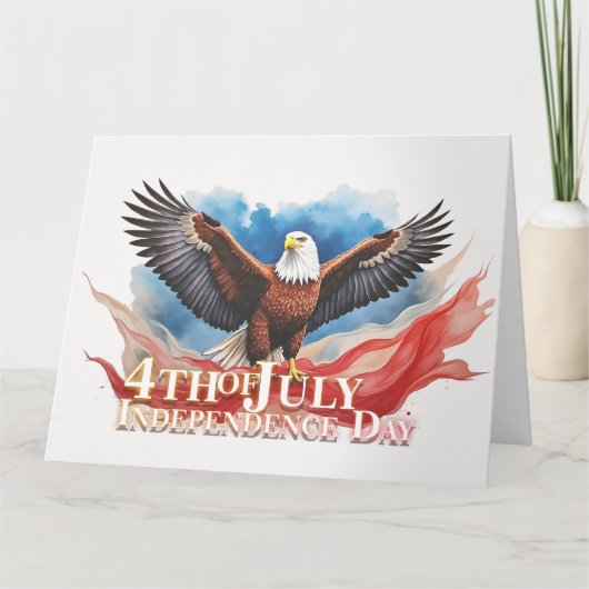 4 juli-adelaar – Patriottisch kunstontwerp Kaart (Voorkant)